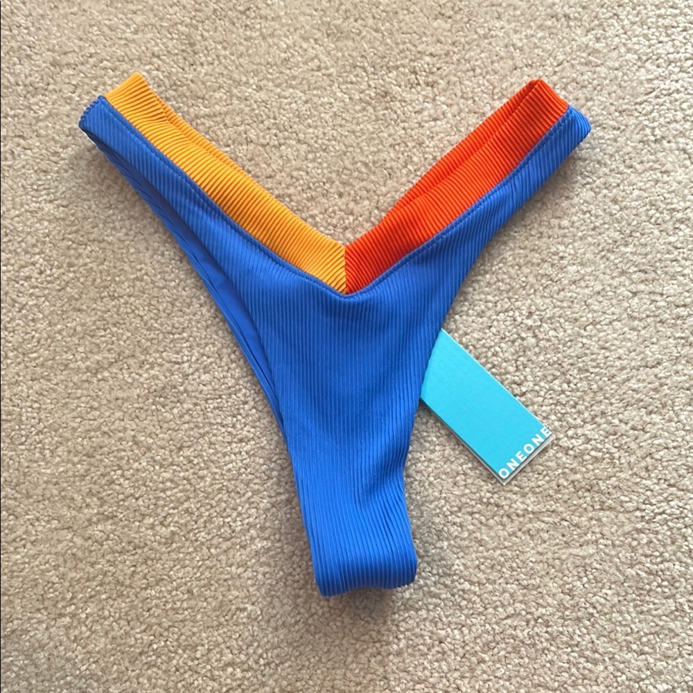 Colorful Ribbed Bikini Bottom